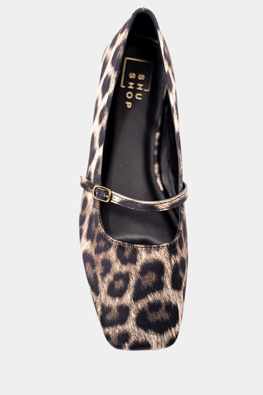Shu Shop Adele Leopard Mary Jane Flat Shoes