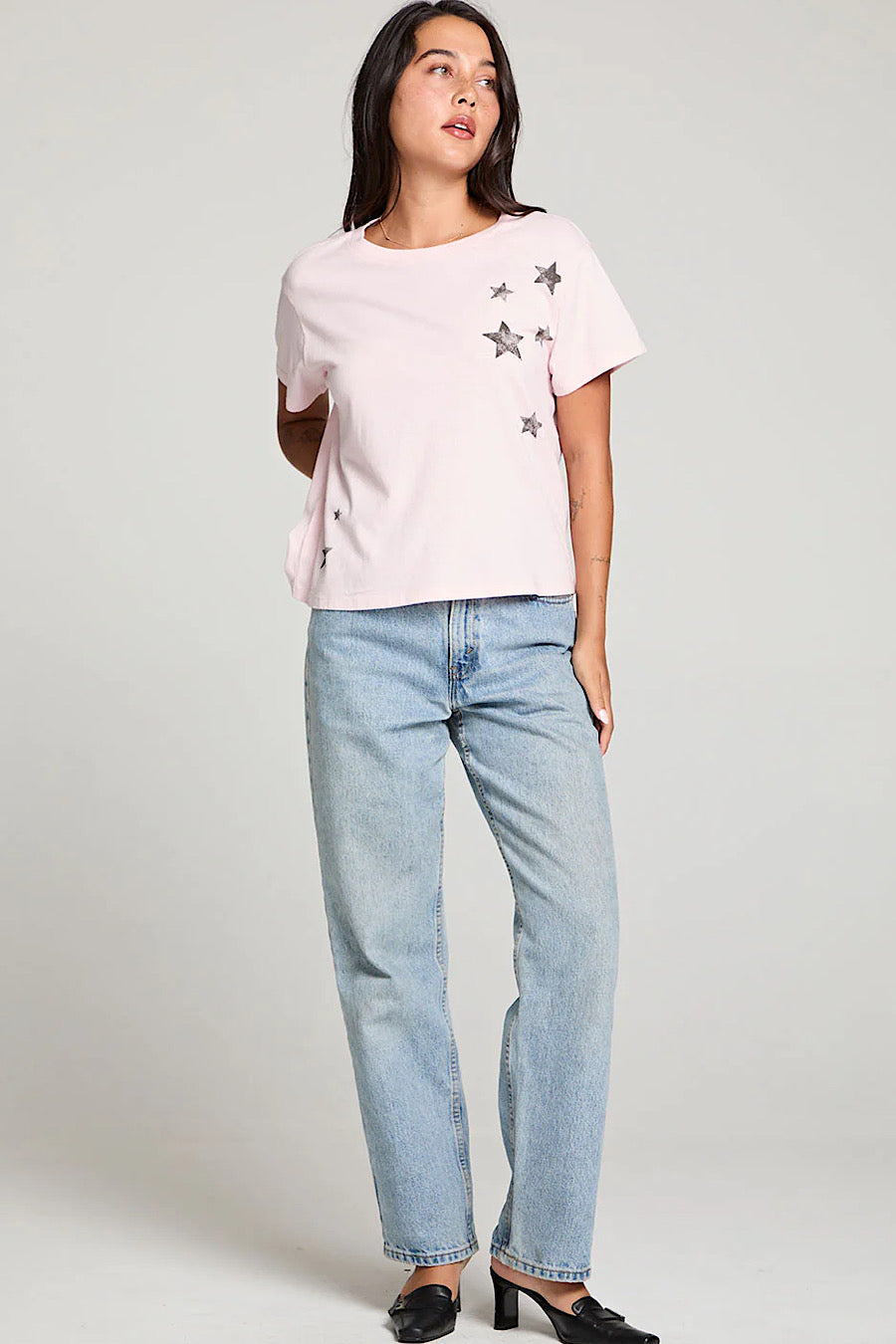 Chaser Scattered Stars T-Shirt Ballet Pink