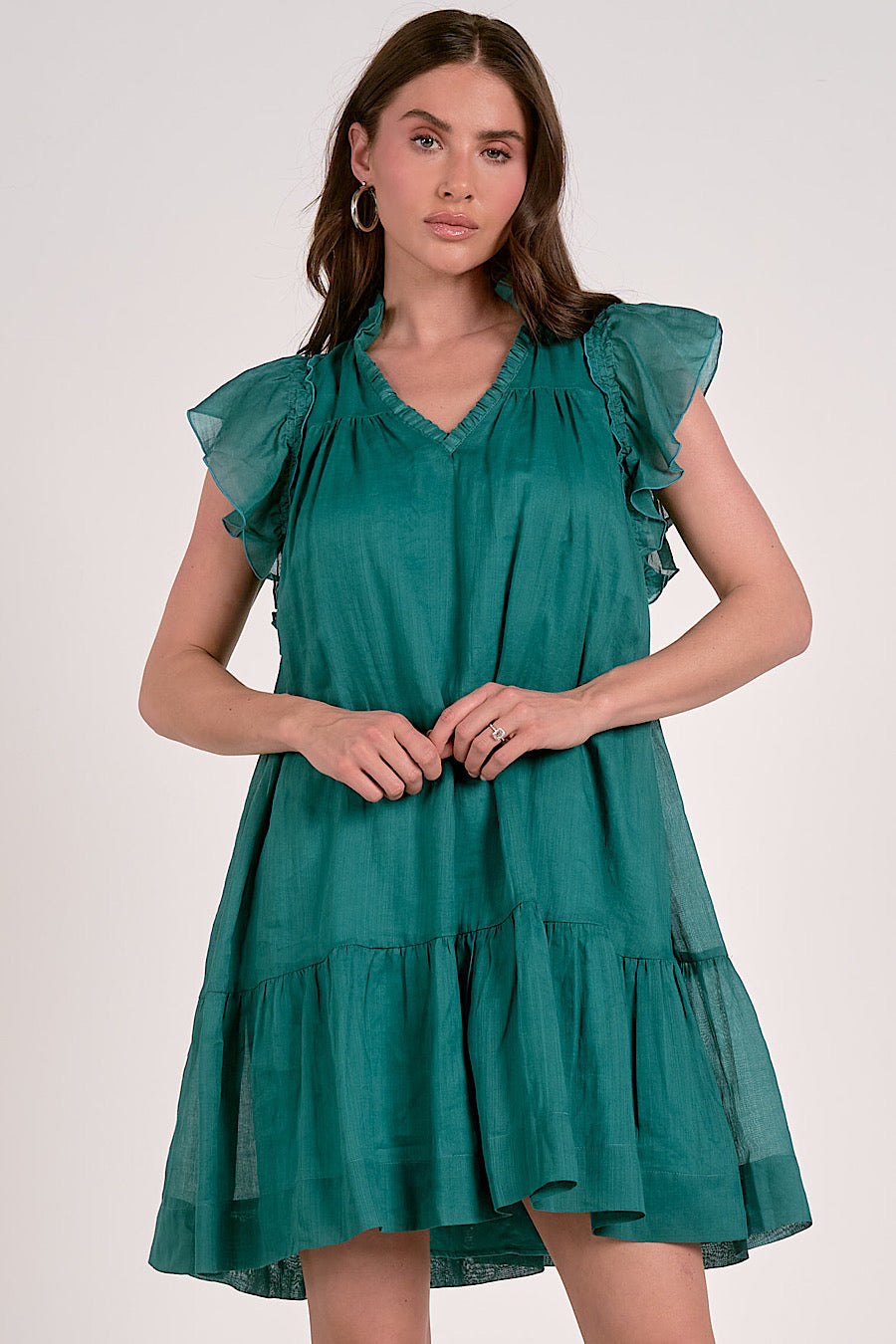 South of the Border Emerald Dress