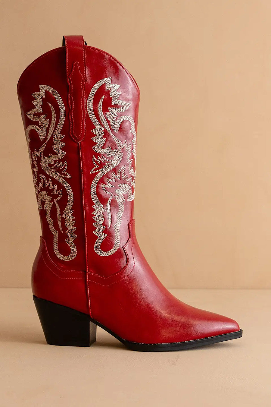 Amaya Western Boot in Cherry