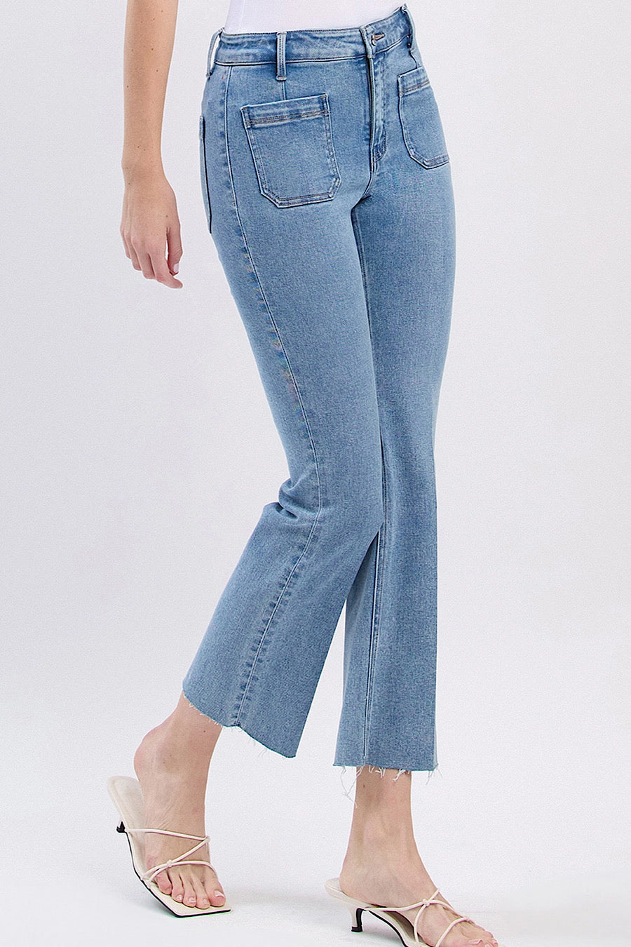 Resound Patch Pocket High Kick Flare Jeans