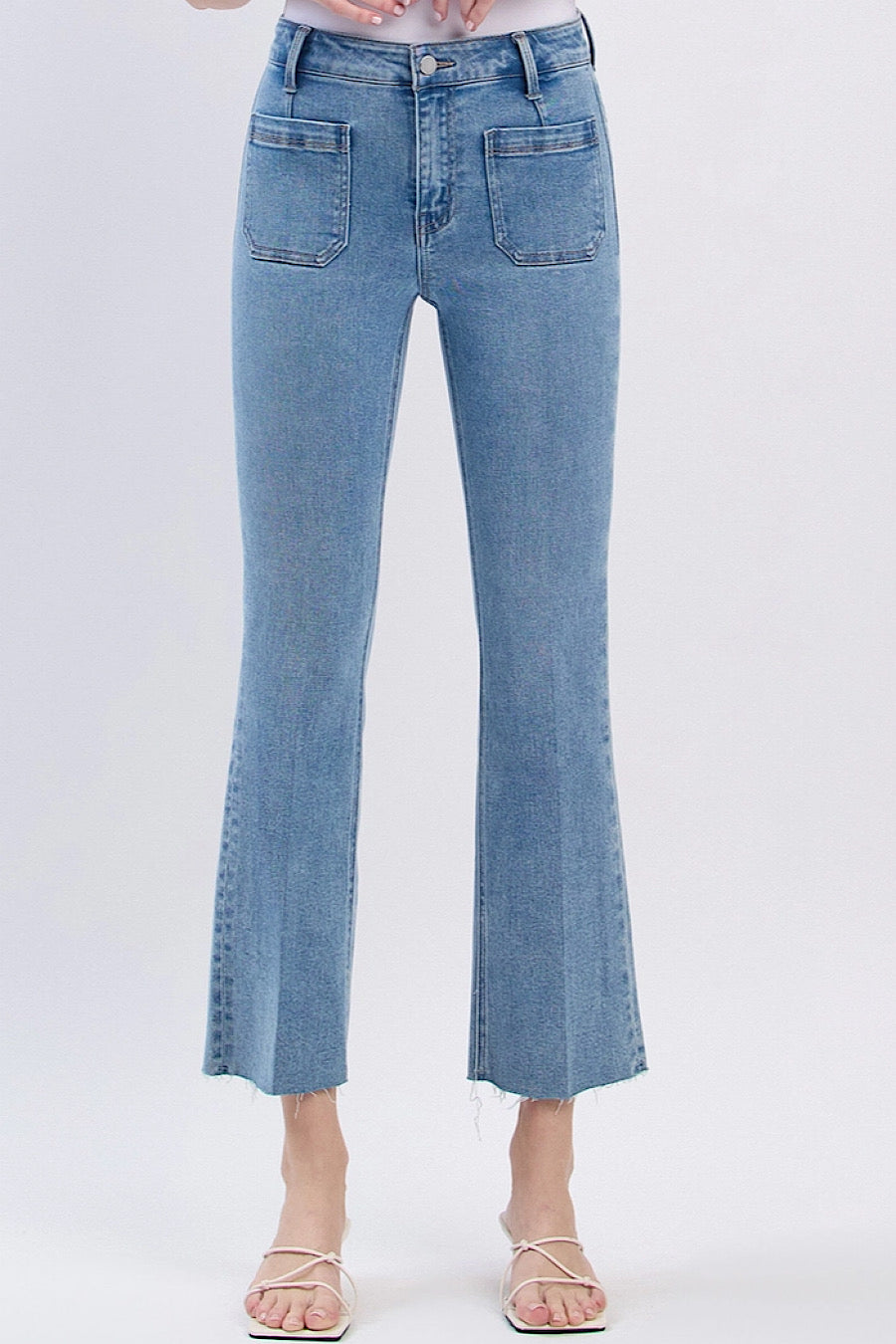 Resound Patch Pocket High Kick Flare Jeans