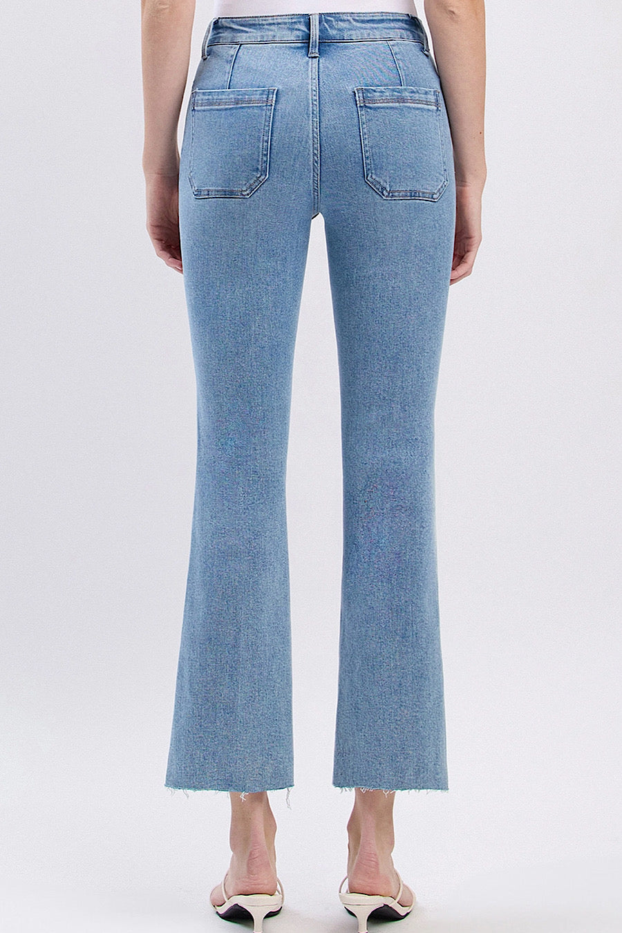 Resound Patch Pocket High Kick Flare Jeans