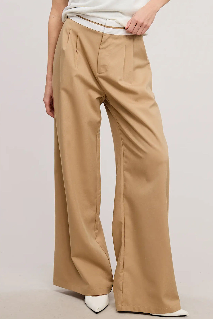 Outsiders Contrast Waistband Trouser Pants