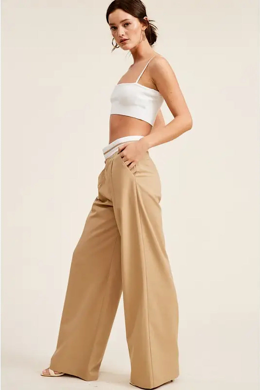 Outsiders Contrast Waistband Trouser Pants