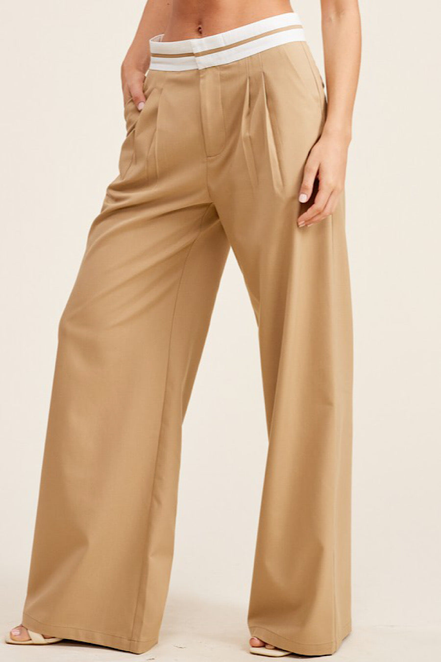 Outsiders Contrast Waistband Trouser Pants