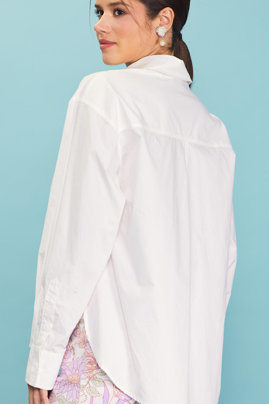 Poplin White Button Down Shirt