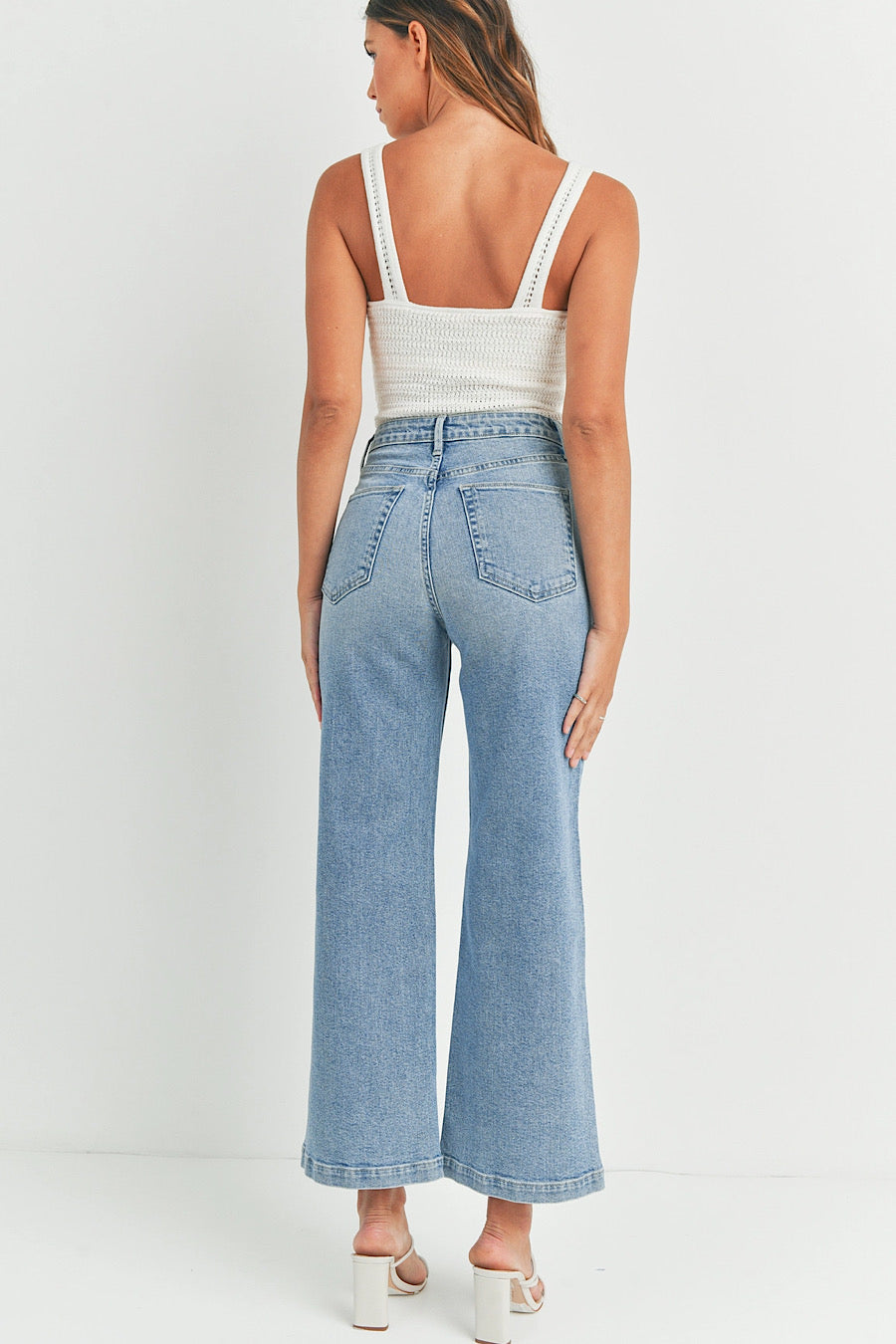 Fan Mail Patch Pocket Wide Leg Jeans