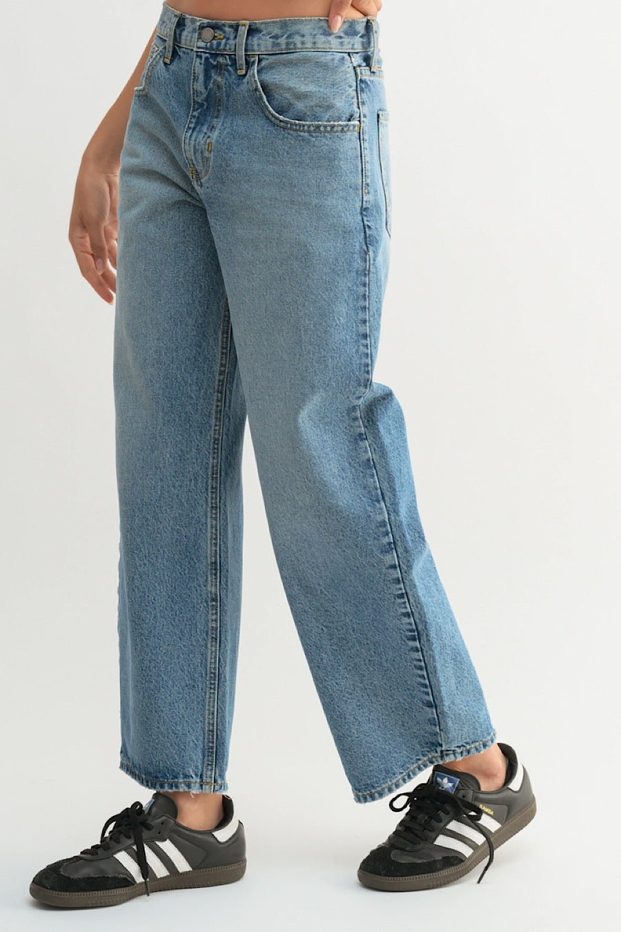 JBD Eileen Barrel HR Jeans Medium Wash