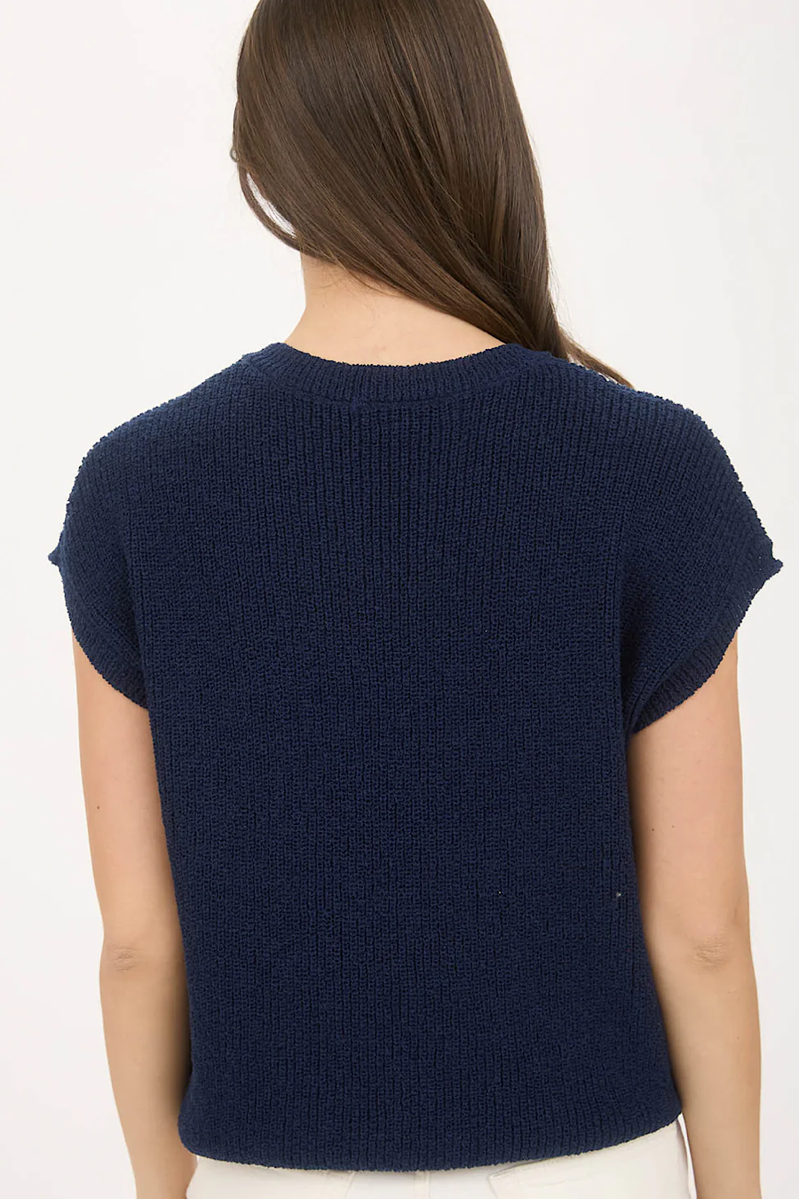 Give Me Freedom Knit Top in Navy Blue