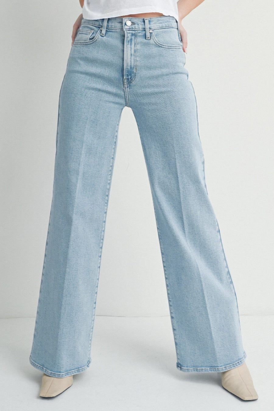 JBD Heritage Palazzo Flare Jeans Light Wash