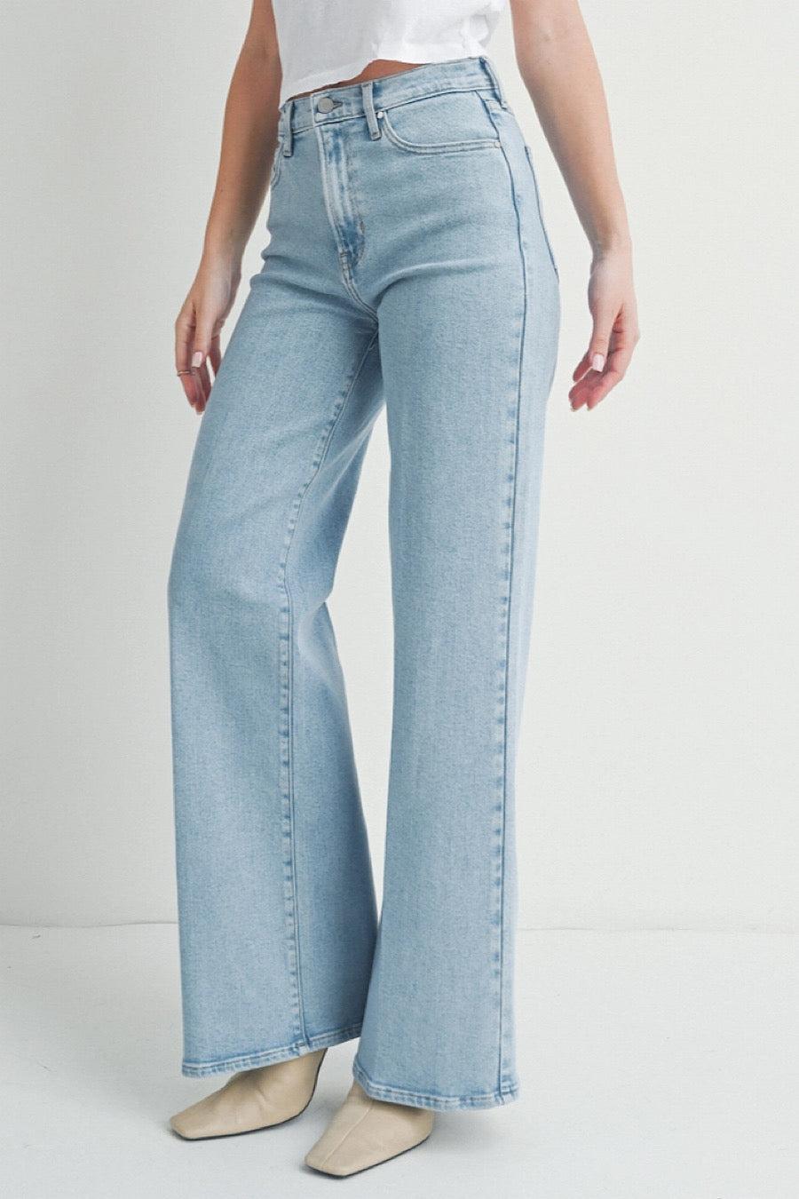 JBD Heritage Palazzo Flare Jeans Light Wash
