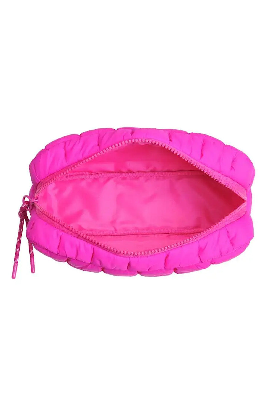 Max Quilted Puffer Make Up Bag in Black or Pink