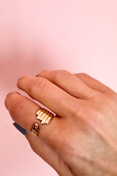 Read Between the Lines Wrap Ring Gold