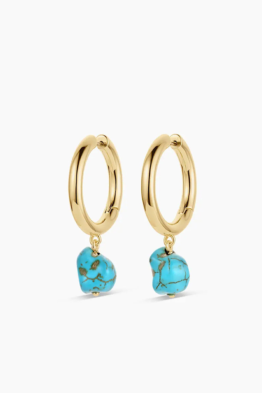 Gorjana Turquoise Cove Hoop Huggie Earrings