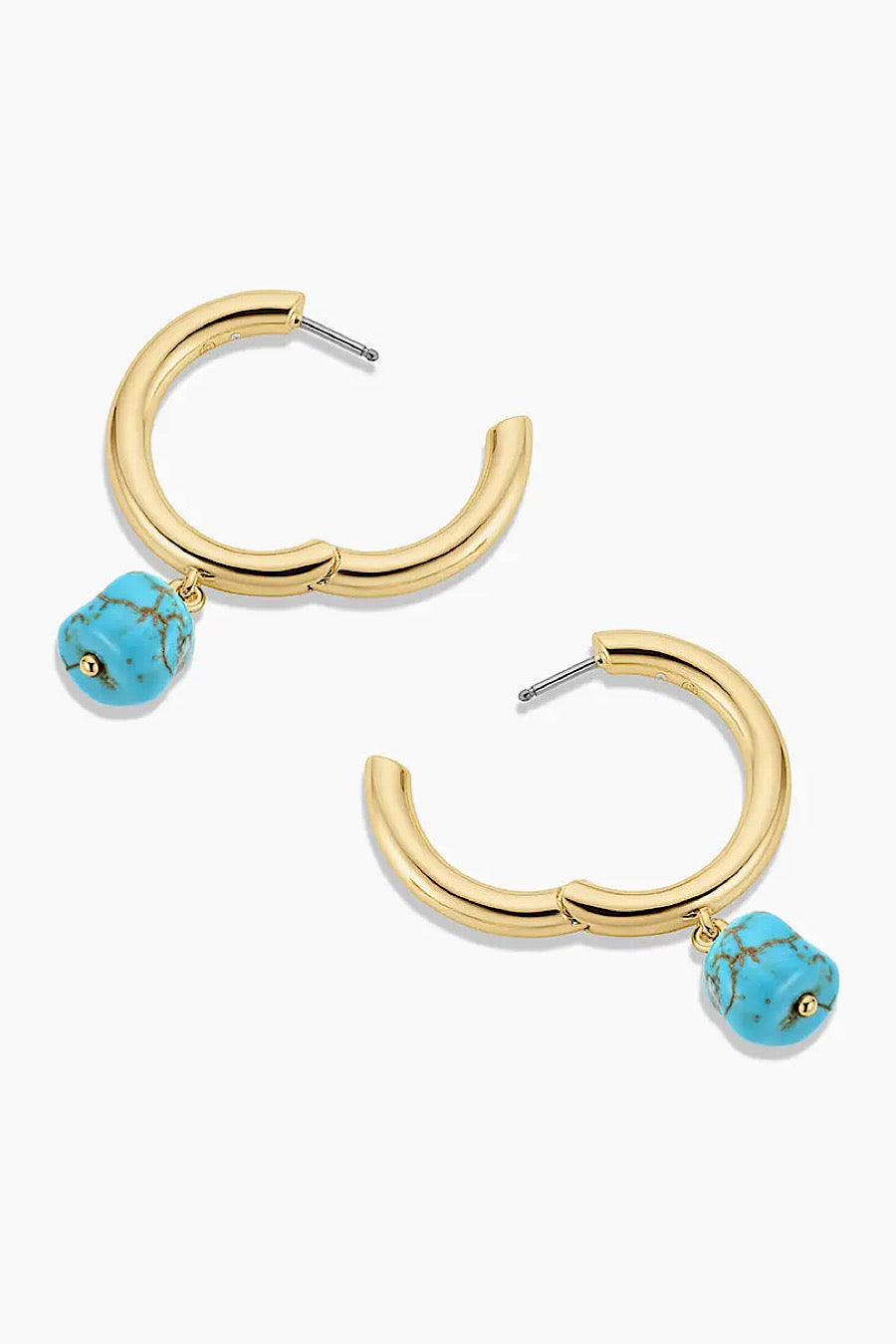 Gorjana Turquoise Cove Hoop Huggie Earrings