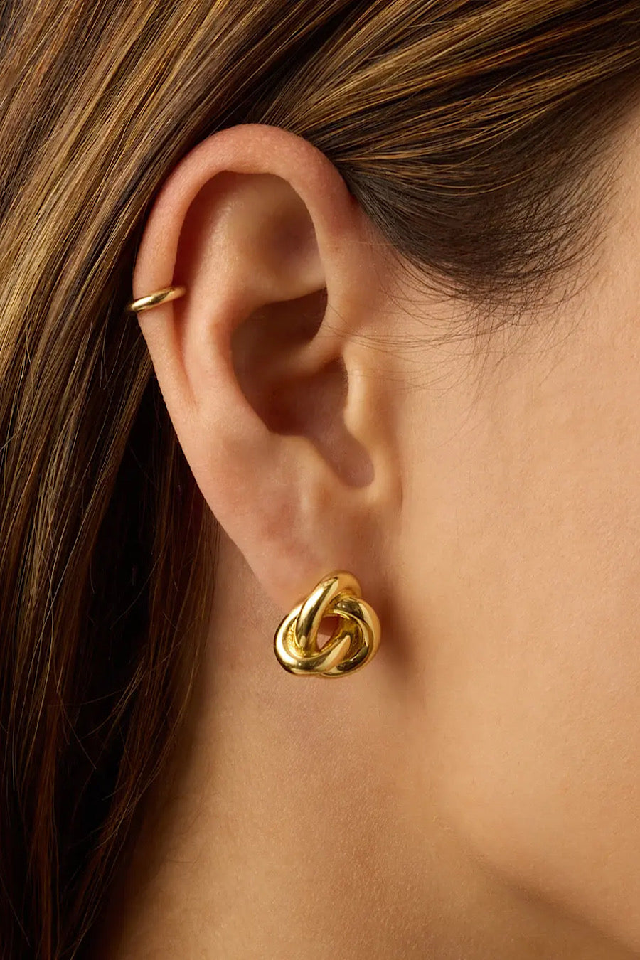 Gorjana Infinity Knot Stud Earrings Gold