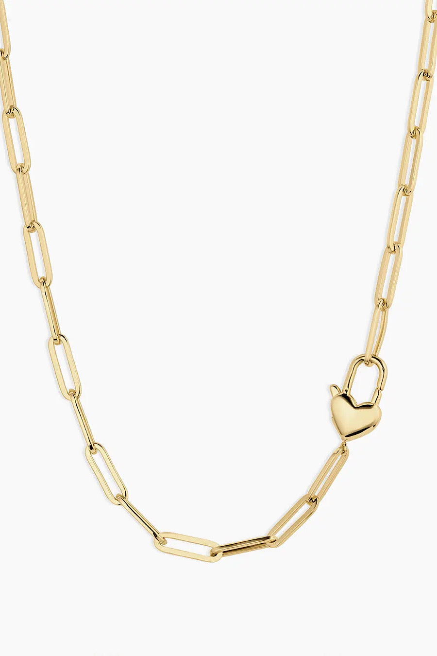 Gorjana Heart Padlock Necklace Gold