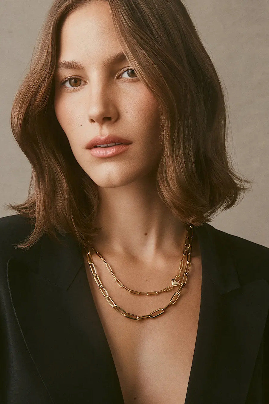 Gorjana Heart Padlock Necklace Gold
