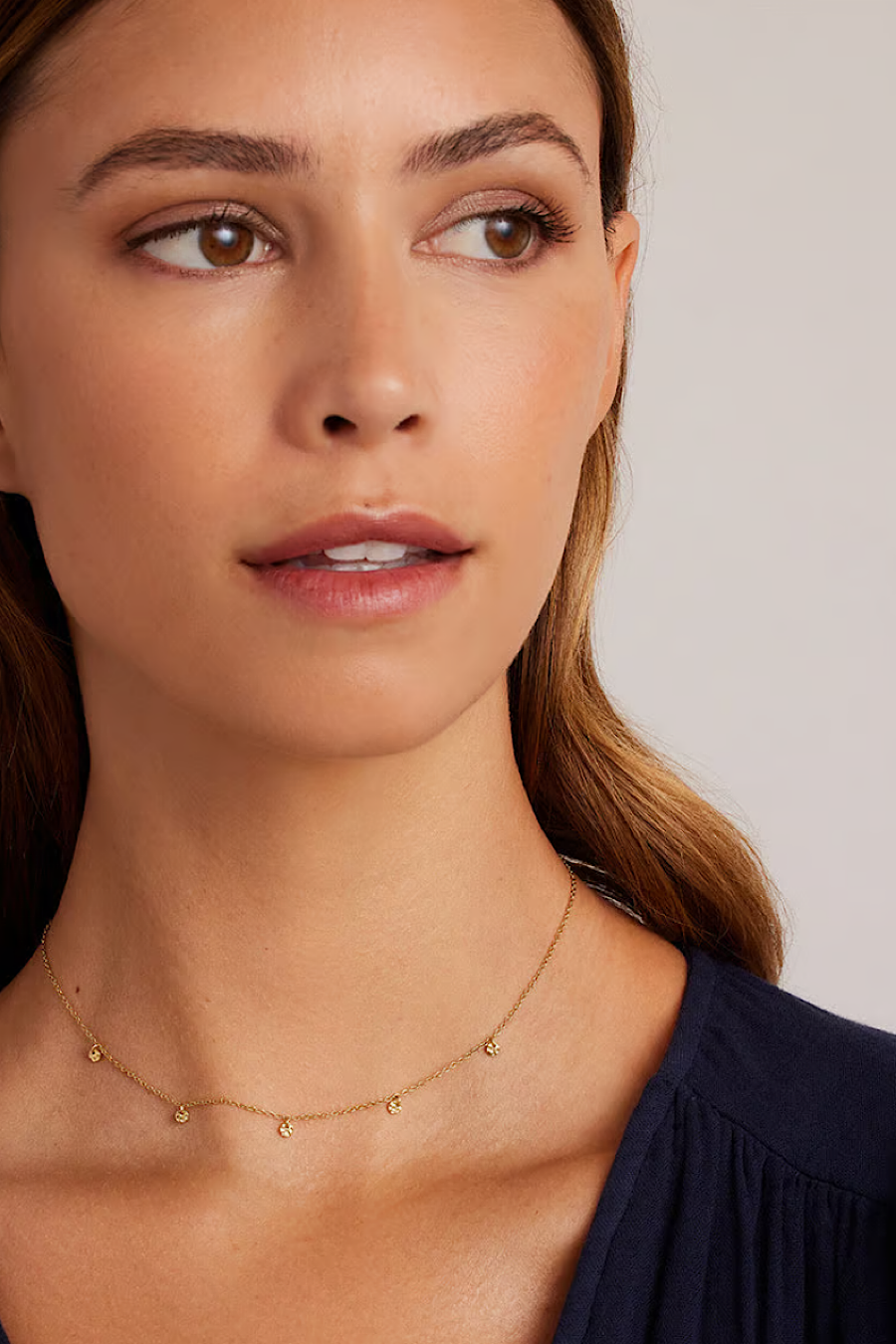 Gorjana 5 Disc Choker Necklace Gold