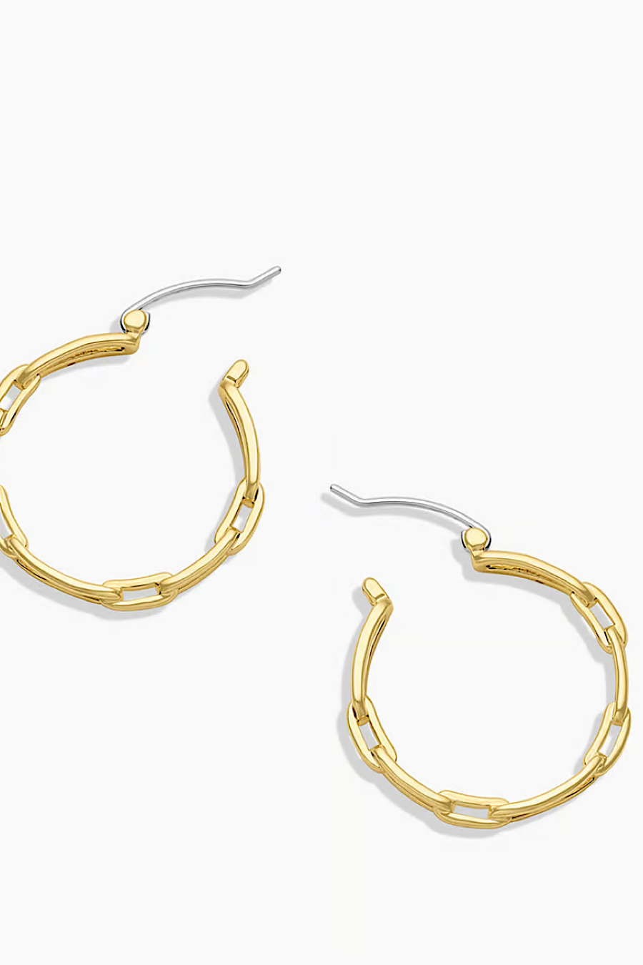 Gorjana Parker Link Hoop Earrings Gold