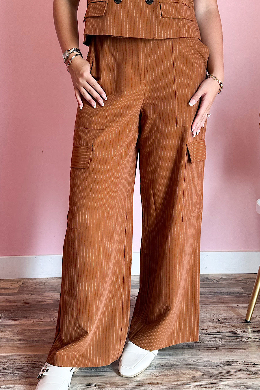 Power Move Pinstripe Cargo Pants