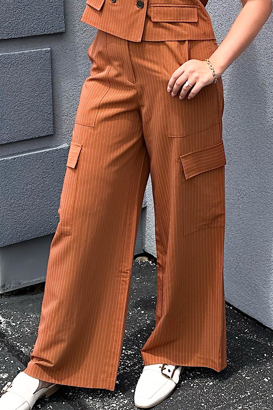 Power Move Pinstripe Cargo Pants