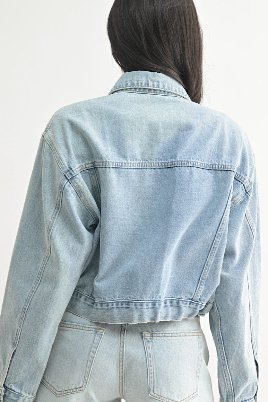 Catch A Break Tied Waist Denim Jacket