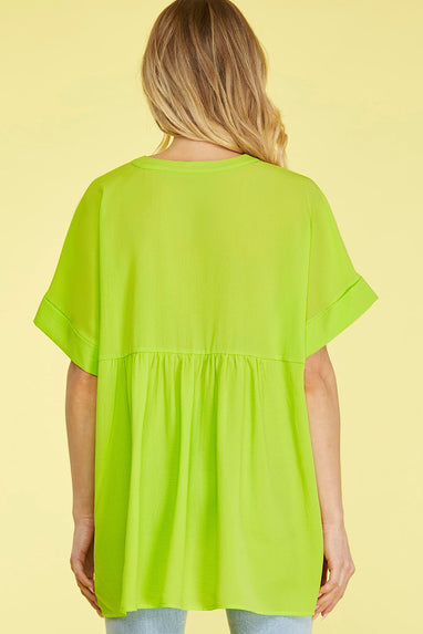 Twist of Lime Oversized Hilo Top