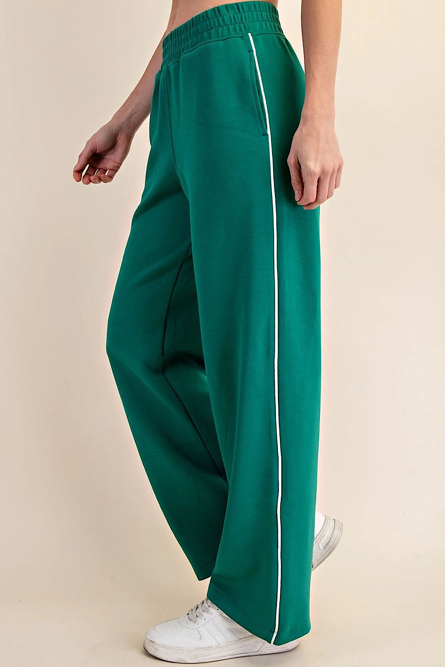 My Life Piping Modal Scuba Sweatpant Green