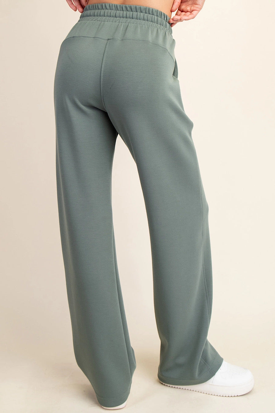 Sage Leaf Modal Scuba Straight Sweatpant