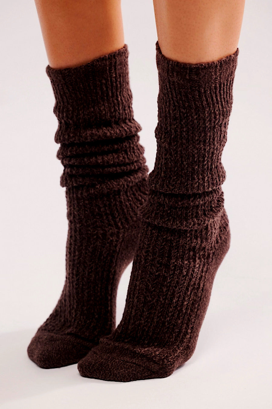 Free People Slouchy Staple Socks Expresso or Grey