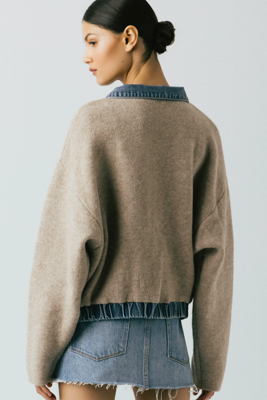 Blank NYC Glow Up Bomber Sweater Jacket
