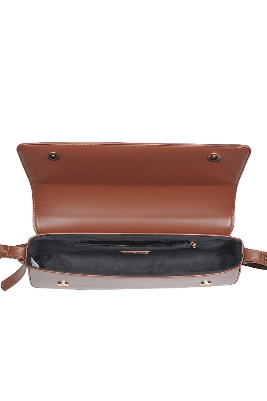 Sorella Shoulder Rectangle Bag Purse in Chocolate & Black