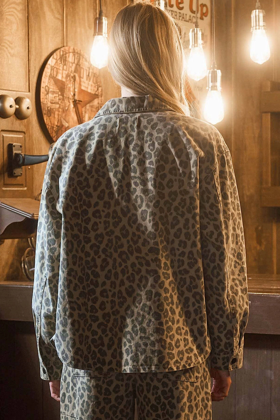 Wild Story Leopard Print Shirt Shacket
