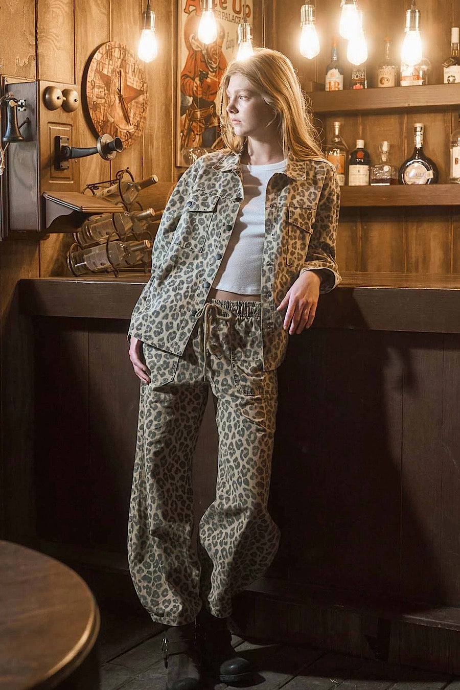 Wild Story Leopard Print Shirt Shacket