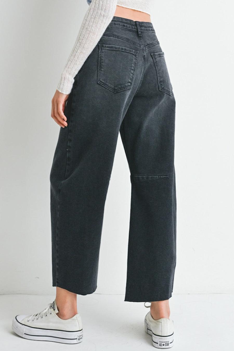Over the Mountain Barrel Jeans Black