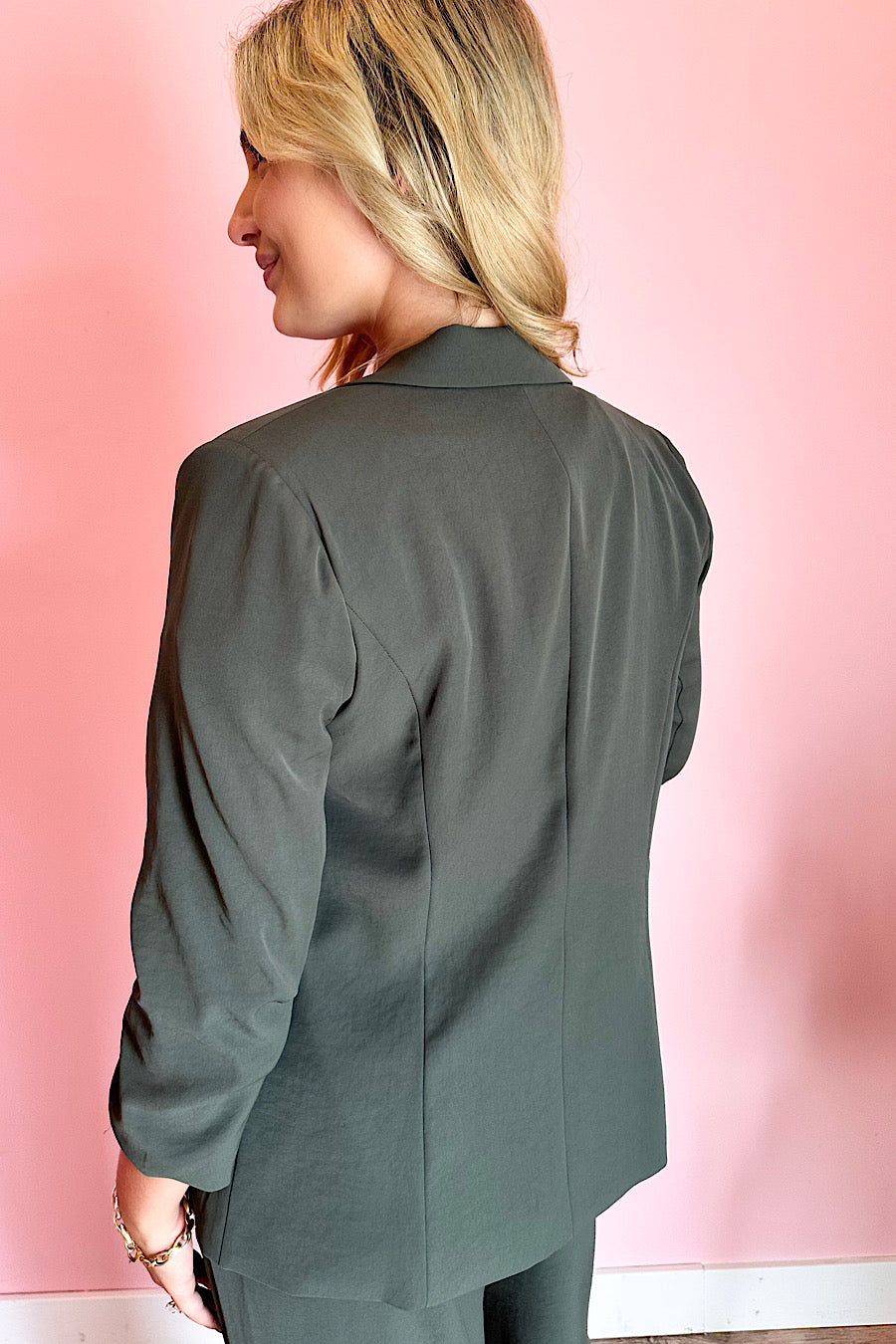 All in a Days Work Blazer in Olive Green