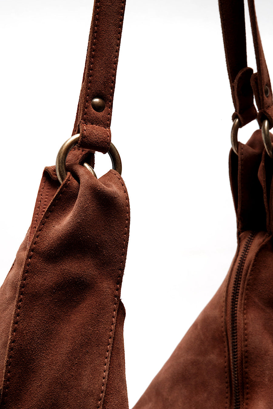 Free People Roma Suede Hobo Bag Rust