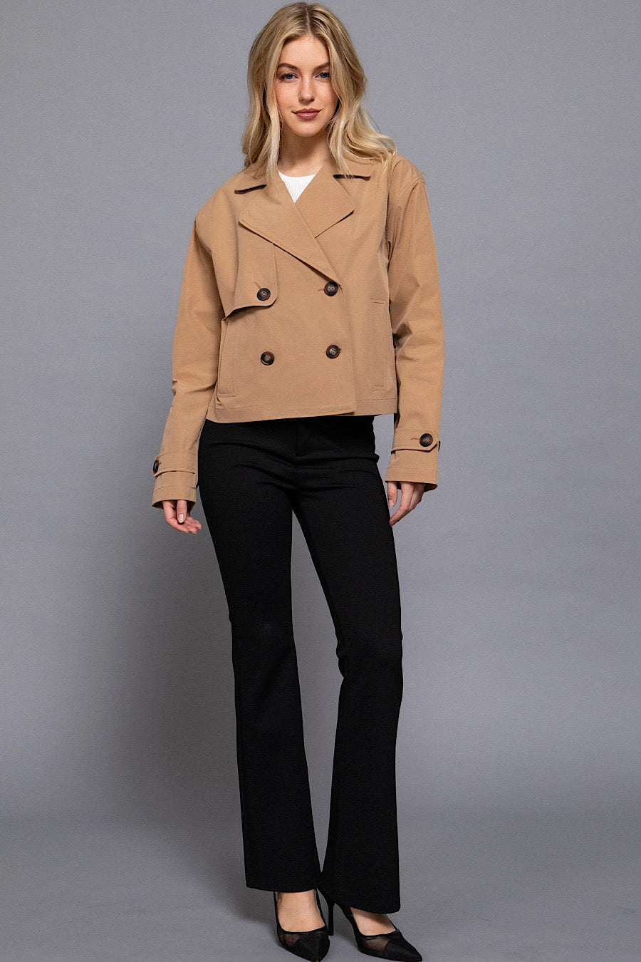 Caught in the Rain Short Trench Jacket