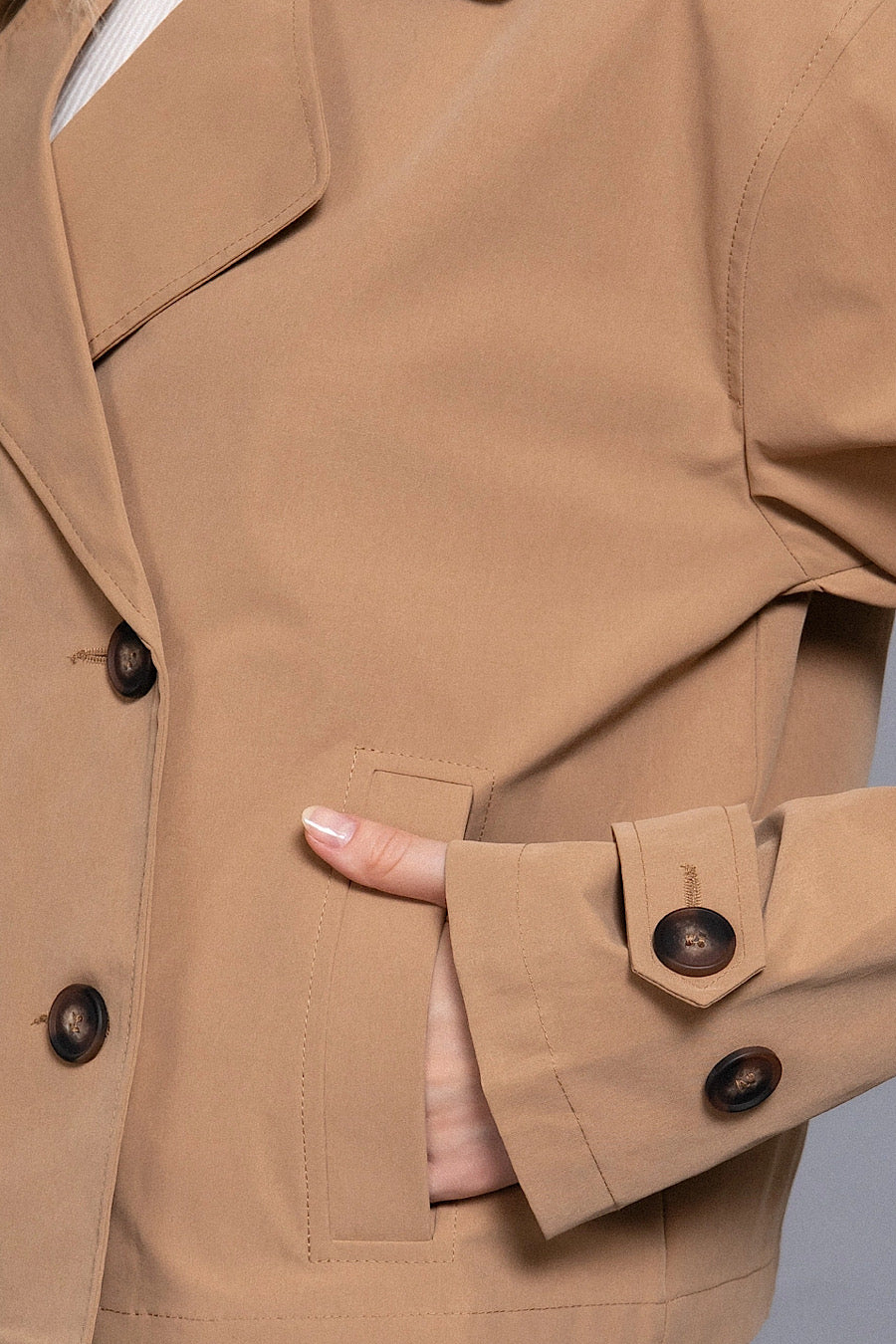 Caught in the Rain Short Trench Jacket