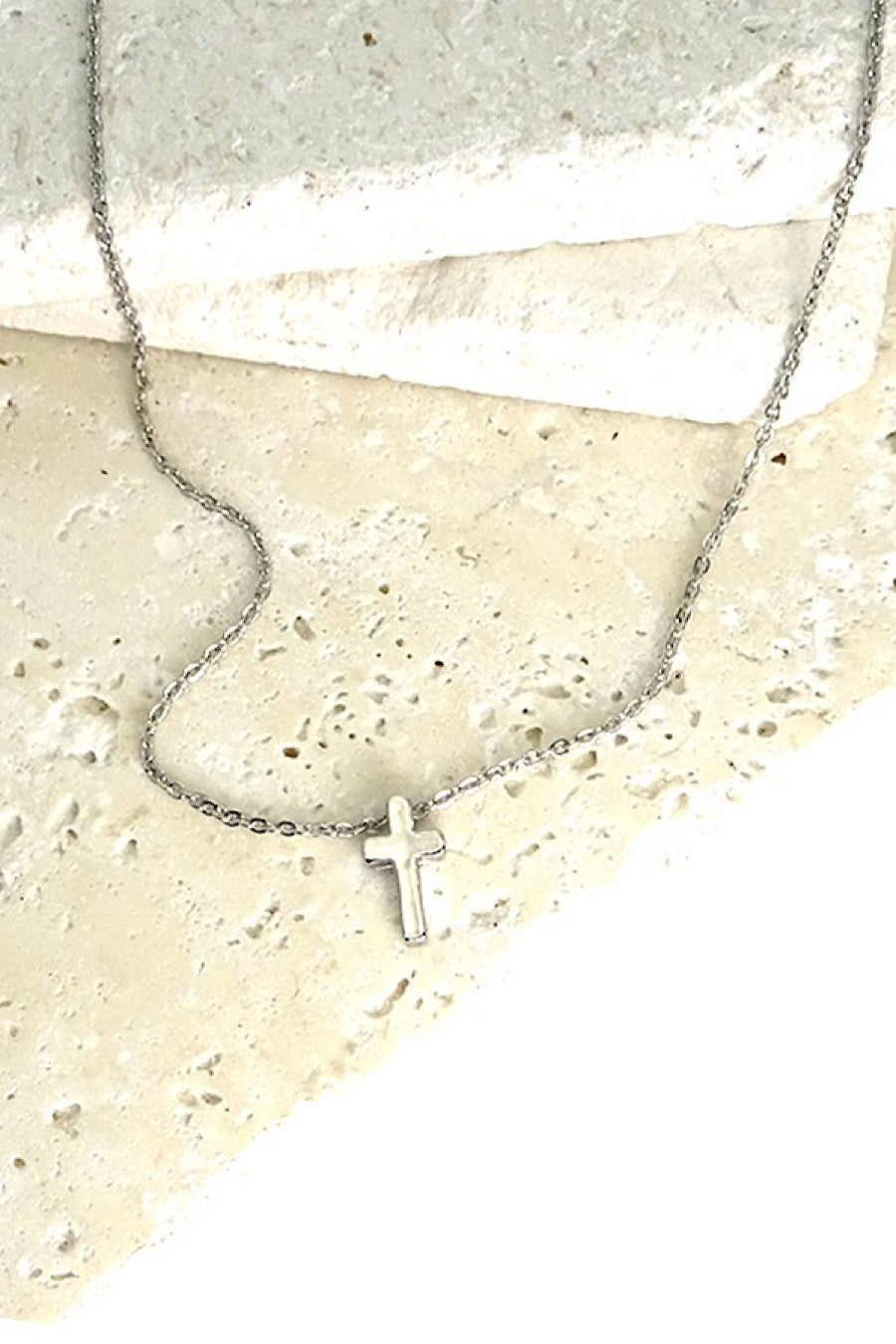 Classic Cross Necklace in Gold or Silver