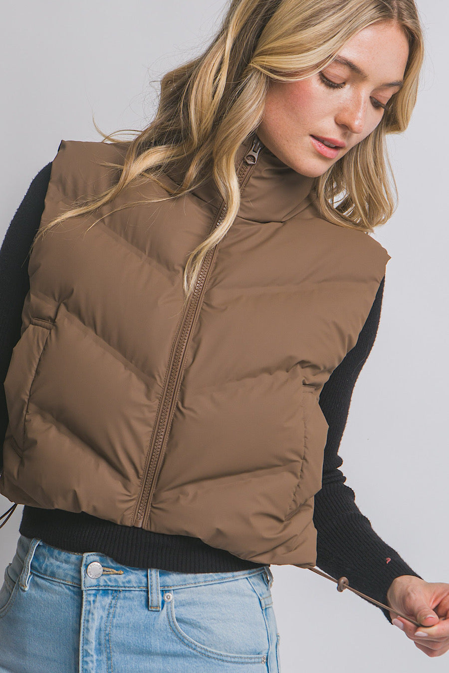 Hold My Hot Chocolate Puffer Vest