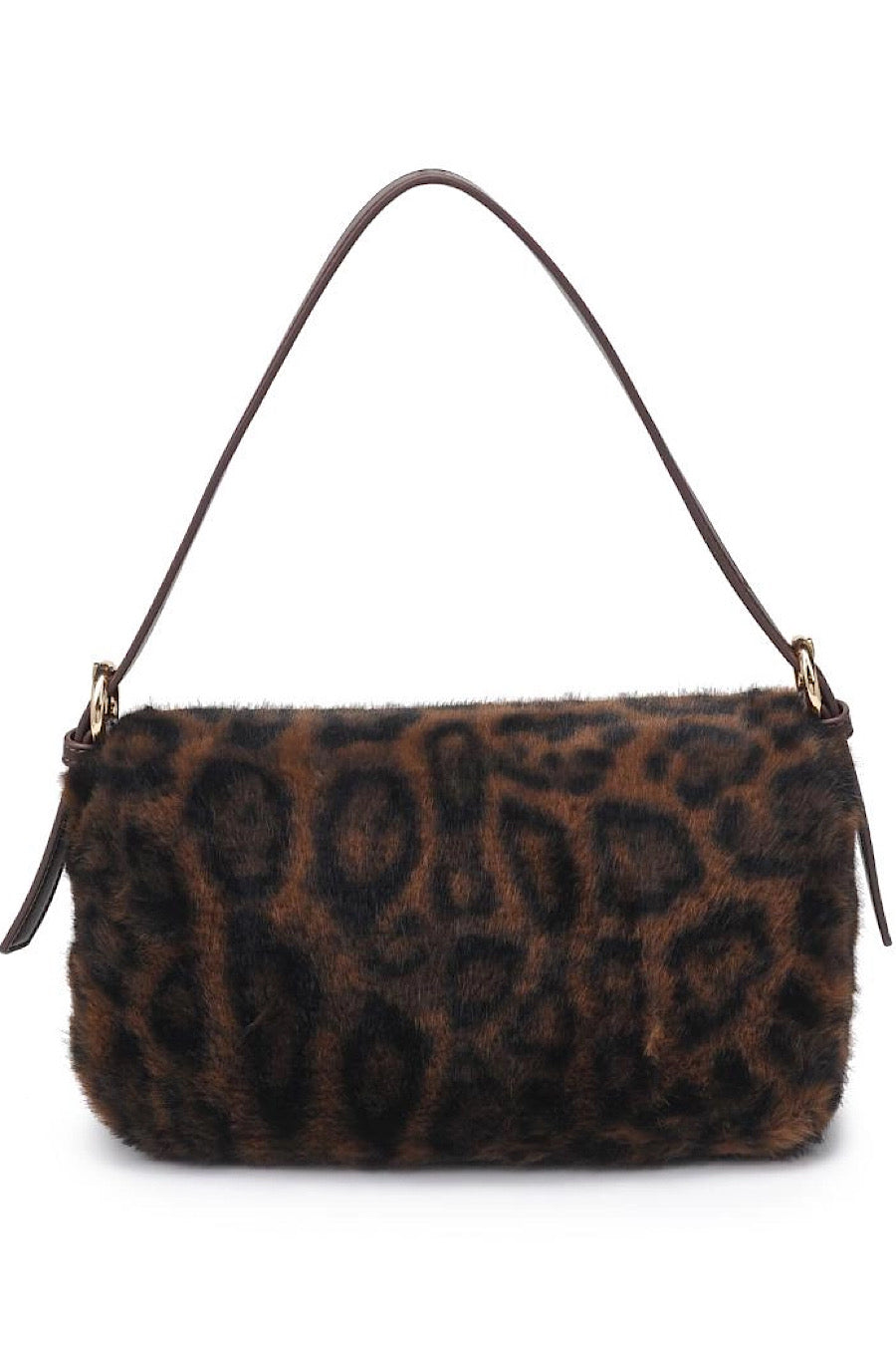 Gloria Leopard Baguette Bag