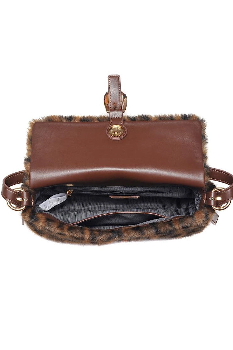 Gloria Leopard Baguette Bag