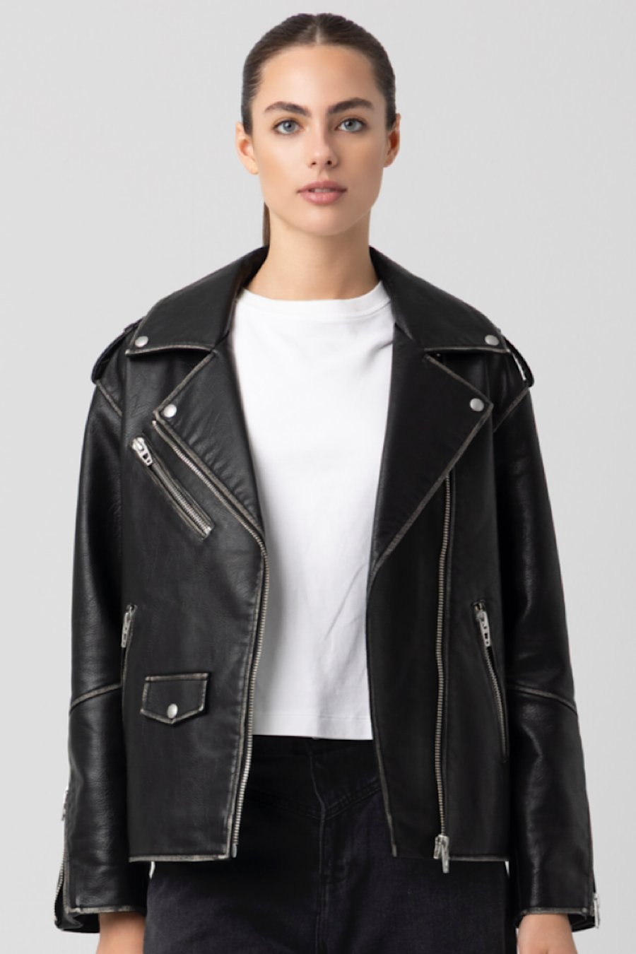 Blank NYC In Between Black Moto Jacket