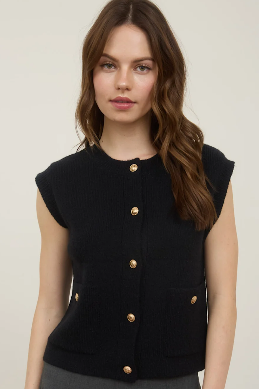 Pick Your Poison Buttoned Cardigan Black