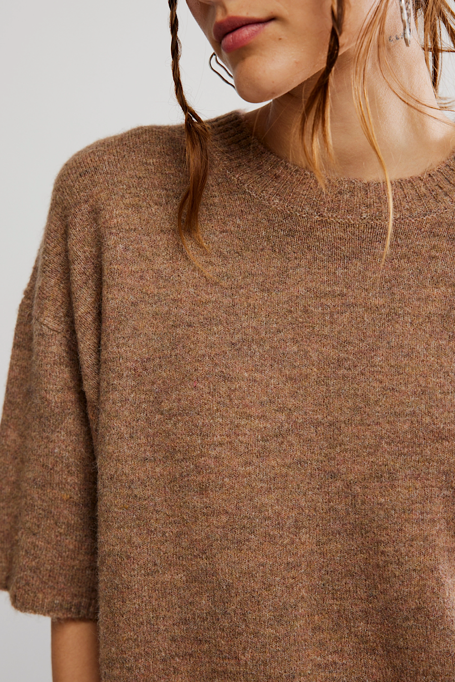 Free People Margot Sweater Tee Brownie