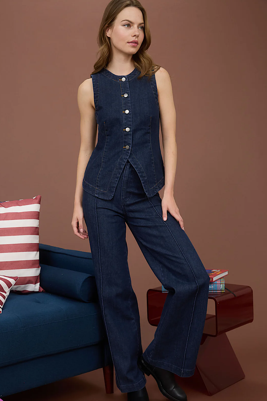 Desk to Dawn Wide Leg Trouser Jeans