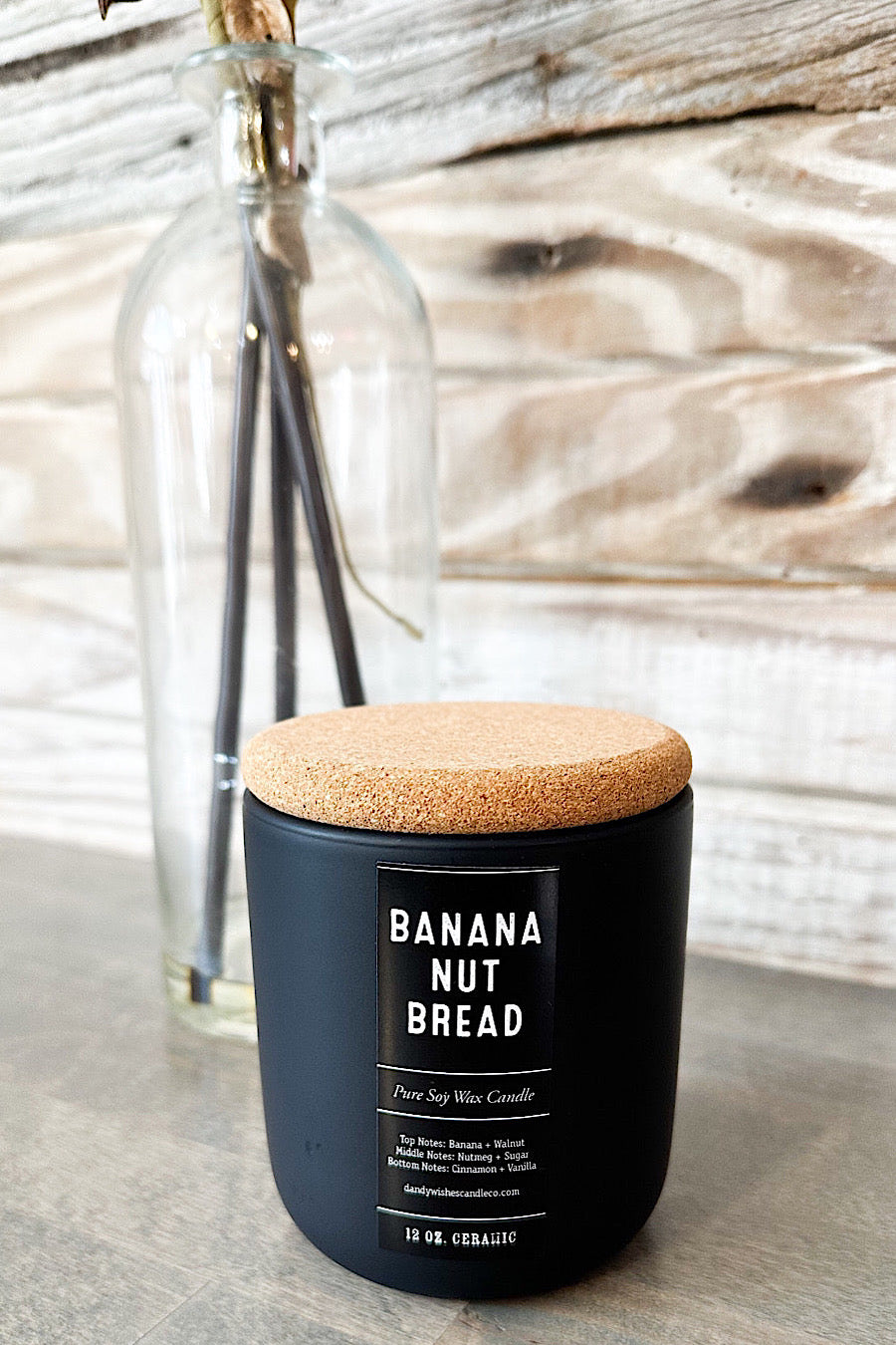 Matte Ceramic Black Candle in Several Scents